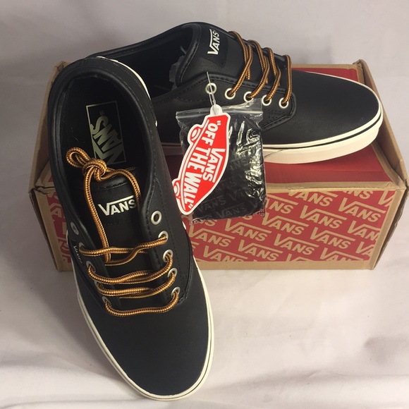 vans atwood black leather